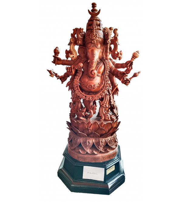 Ganesh On Kamalcarved Sandalwood